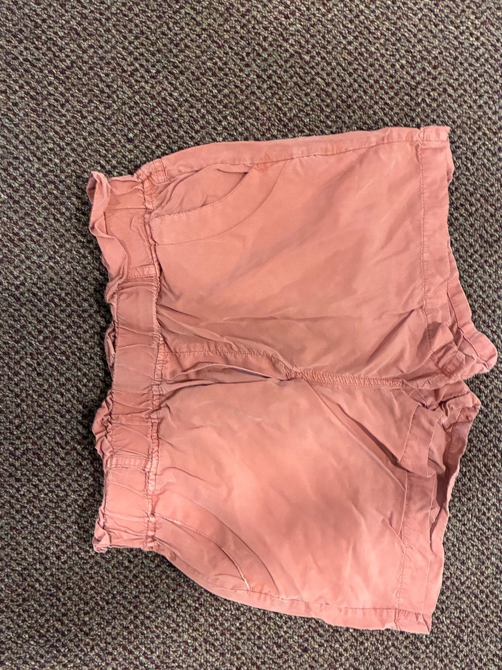 Thread & Supply Rose Pink High-Waist Ruffle Shorts
